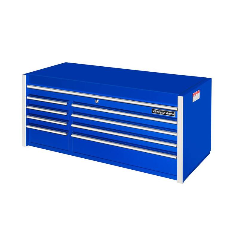 Extreme Tools Serie THD de 55 pulgadas de ancho x 22 pulgadas de profundidad, gabinete superior de 8 cajones en color azul - THD552108CHBL