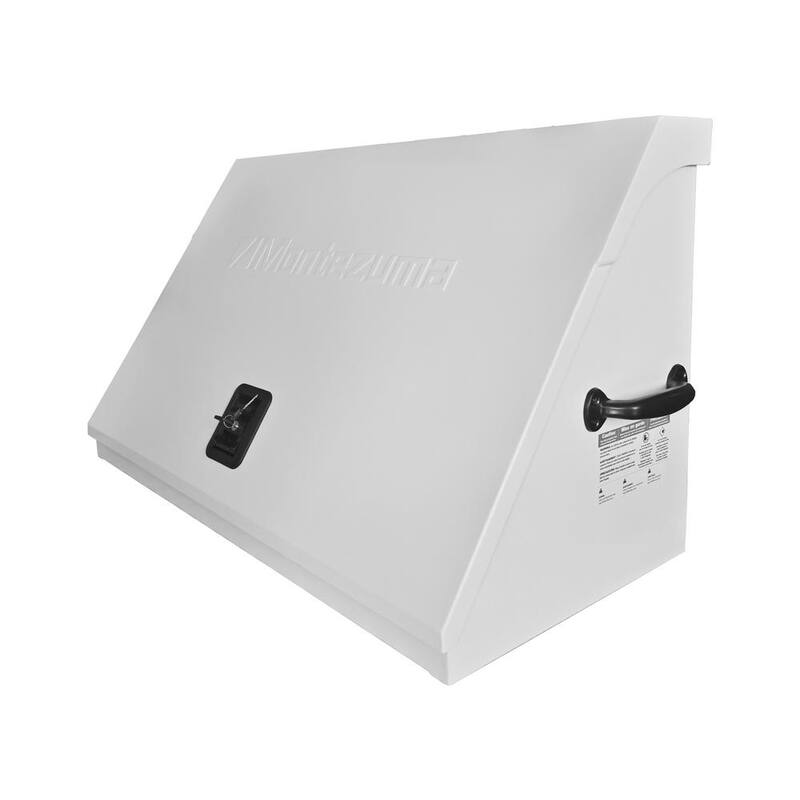 Cofre de herramientas portátil en forma de triángulo, color blanco recubierto de polvo, para sockets, llaves y desarmadores - XL450-WB