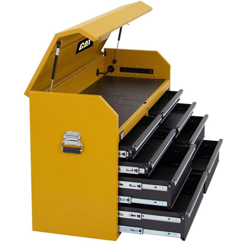 52 pulgadas de ancho x 18 pulgadas de profundidad 8 cajones de servicio pesado en la parte superior del cofre de herramientas con barra de energía - CT2FYR