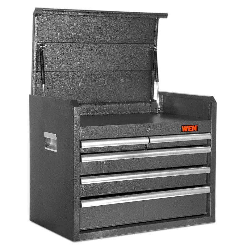 26 in. x 16 in. D Cofre de herramientas Premium con construcción de acero recubierto de polvo de calibre 21 resistente - GG261T