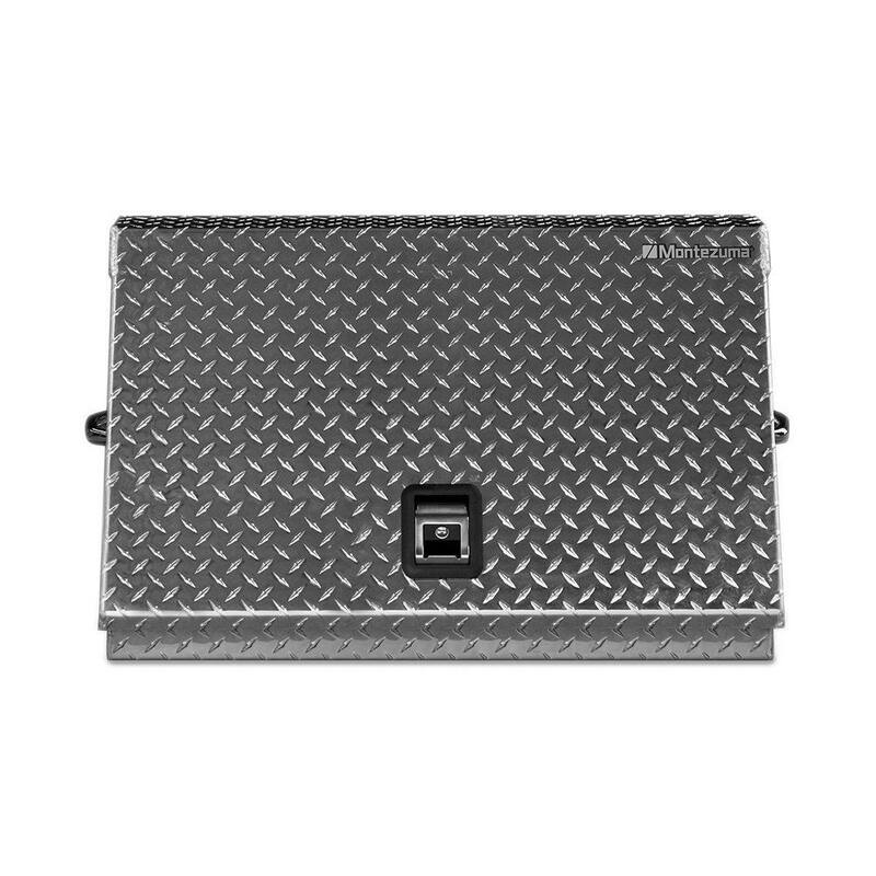 Montezuma 31 pulgadas de ancho x 16 pulgadas de profundidad. Caja de herramientas triangular portátil para enchufes, llaves y destornilladores en aluminio - ME300AL.