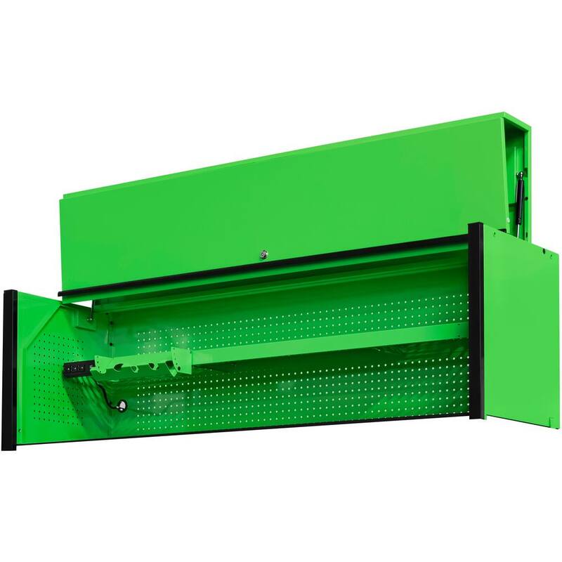 Extreme Tools DX Series 72 pulgadas de ancho x 21 pulgadas de profundidad Estación de trabajo extremadamente grande en verde con asa negra - DX722101HCGNBK.