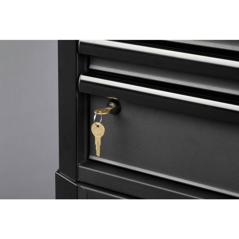 Husky Heavy-Duty 52 pulgadas de ancho, 6 cajones profundos para herramientas en color negro mate - H52CH6HD