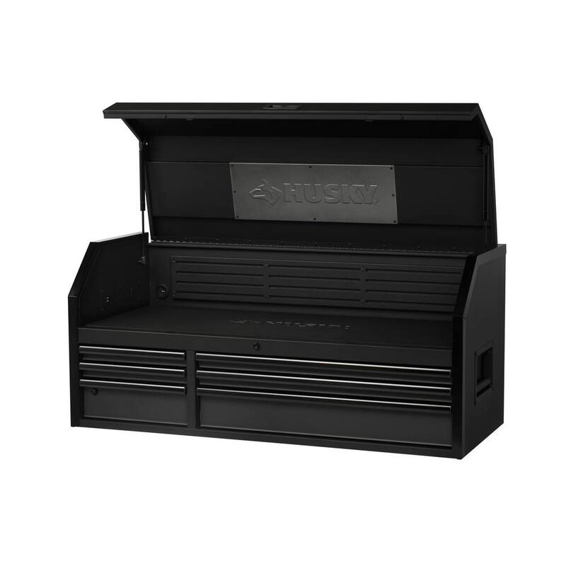 Husky Heavy-Duty 52 pulgadas de ancho, 6 cajones profundos para herramientas en color negro mate - H52CH6HD