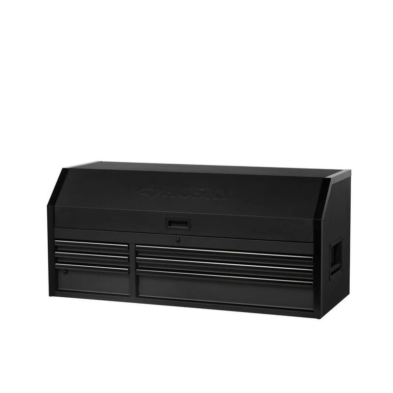 Husky Heavy-Duty 52 pulgadas de ancho, 6 cajones profundos para herramientas en color negro mate - H52CH6HD