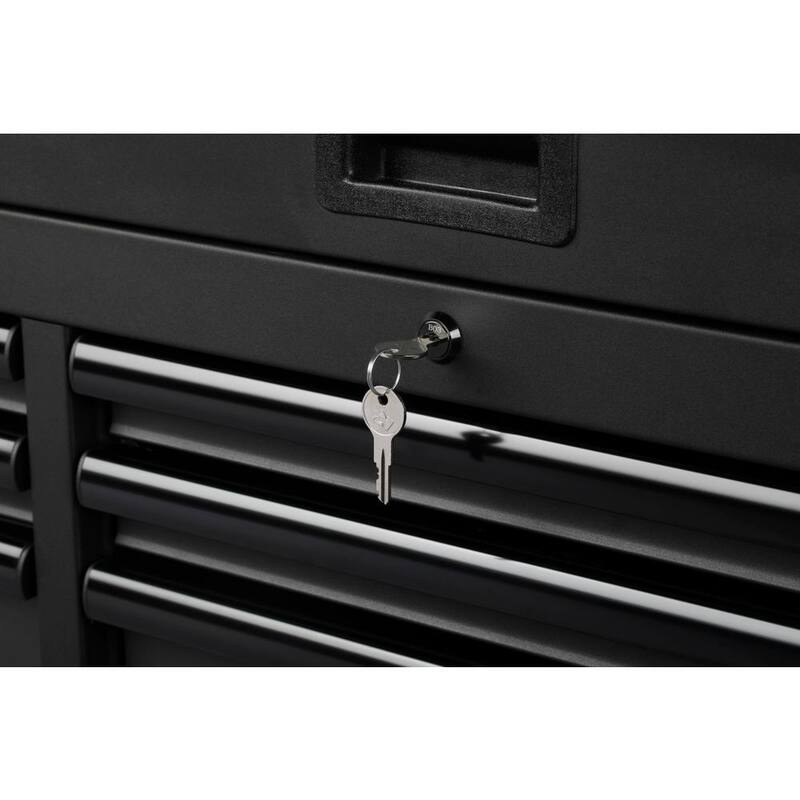 Husky Heavy-Duty 52 pulgadas de ancho, 6 cajones profundos para herramientas en color negro mate - H52CH6HD