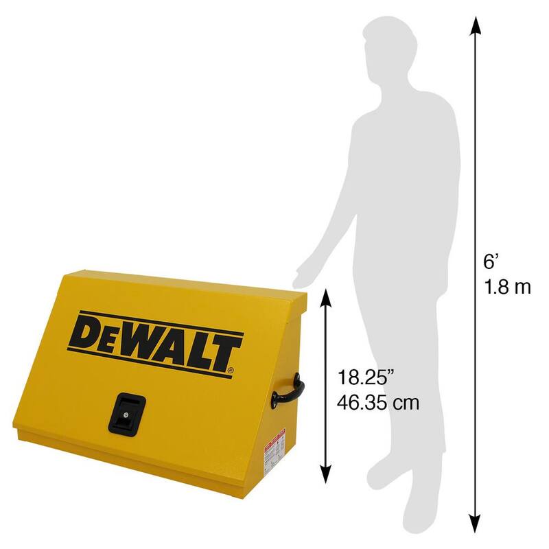 Caja de herramientas triangular DEWALT de 30 pulgadas de ancho por 15 pulgadas de profundidad para dados, llaves y destornilladores en recubrimiento en polvo amarillo - DXTB30YY