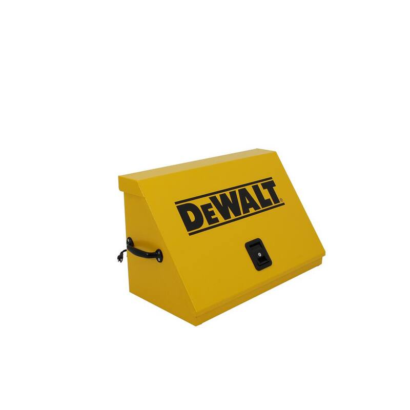 Caja de herramientas triangular DEWALT de 30 pulgadas de ancho por 15 pulgadas de profundidad para dados, llaves y destornilladores en recubrimiento en polvo amarillo - DXTB30YY