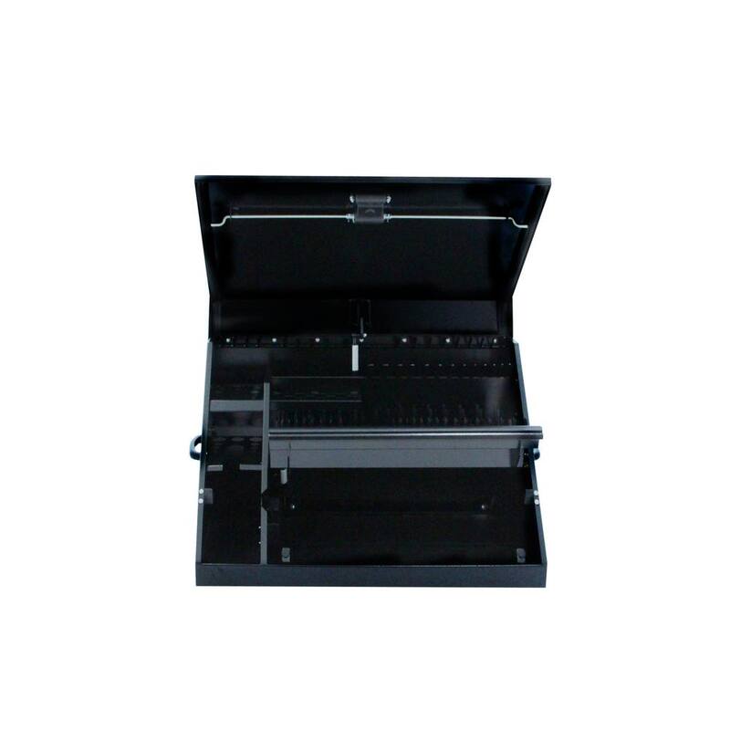 DEWALT 30 pulgadas de ancho x 15 pulgadas de profundidad. Caja de herramientas portátil con parte superior triangular para sockets, llaves y desarmadores en negro con recubrimiento en polvo - DXTB30BB