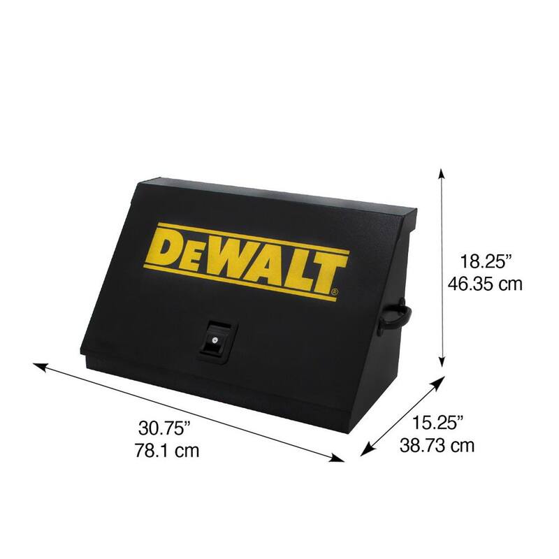 DEWALT 30 pulgadas de ancho x 15 pulgadas de profundidad. Caja de herramientas portátil con parte superior triangular para sockets, llaves y desarmadores en negro con recubrimiento en polvo - DXTB30BB