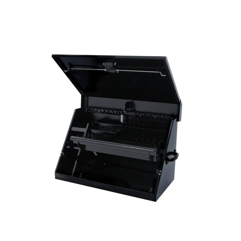 DEWALT 30 pulgadas de ancho x 15 pulgadas de profundidad. Caja de herramientas portátil con parte superior triangular para sockets, llaves y desarmadores en negro con recubrimiento en polvo - DXTB30BB