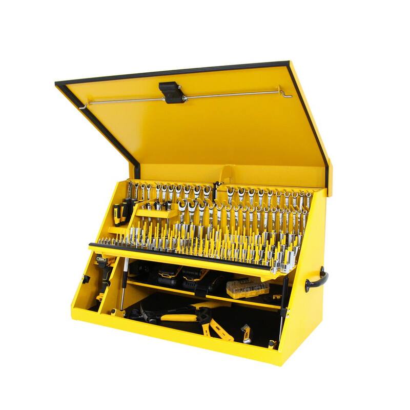 DEWALT 36 pulg. An. x 17 pulg. Prof. Cofre Triangular Portátil para Herramientas de Enchufe, Llaves y Desarmadores en Recubrimiento en Polvo Amarillo - DXTB36YY
