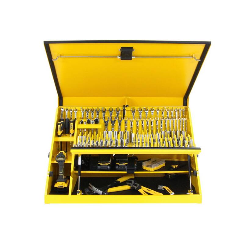 DEWALT 36 pulg. An. x 17 pulg. Prof. Cofre Triangular Portátil para Herramientas de Enchufe, Llaves y Desarmadores en Recubrimiento en Polvo Amarillo - DXTB36YY