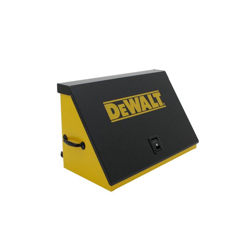 DEWALT 36 pulgadas de ancho x 17 pulgadas de profundidad Cofre de herramientas con tapa en triángulo portátil para llaves de dado, llaves y desarmadores en recubrimiento en polvo amarillo/negro - DXTB36BY