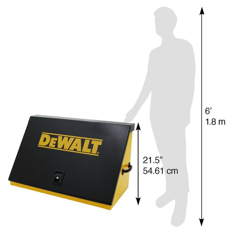 DEWALT 36 pulgadas de ancho x 17 pulgadas de profundidad Cofre de herramientas con tapa en triángulo portátil para llaves de dado, llaves y desarmadores en recubrimiento en polvo amarillo/negro - DXTB36BY