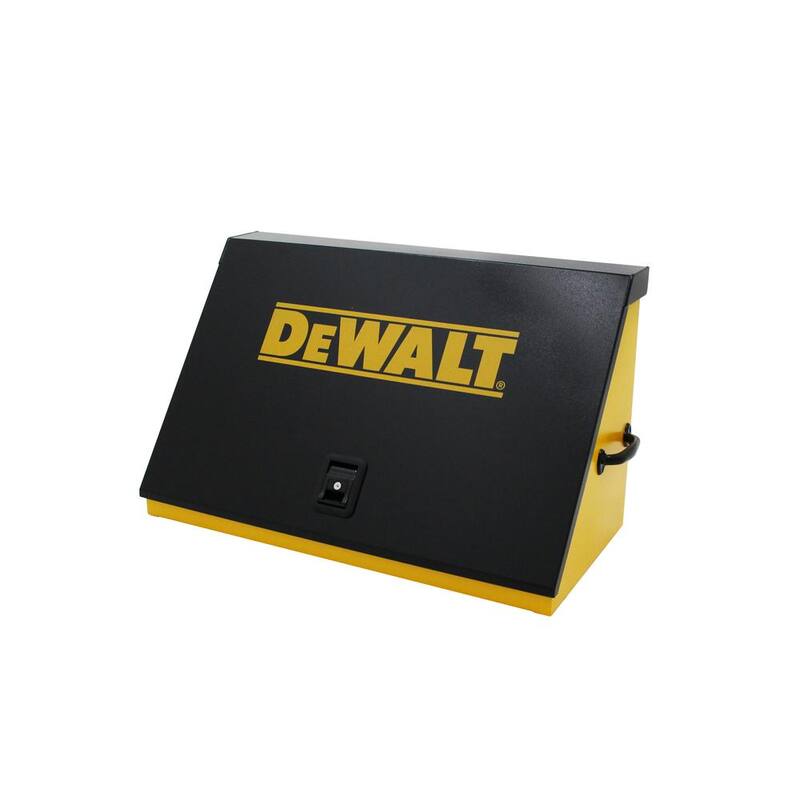 DEWALT 36 pulgadas de ancho x 17 pulgadas de profundidad Cofre de herramientas con tapa en triángulo portátil para llaves de dado, llaves y desarmadores en recubrimiento en polvo amarillo/negro - DXTB36BY