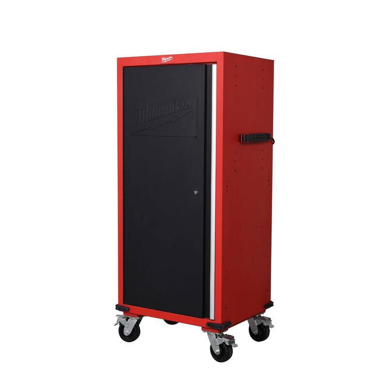 Almacenamiento de herramientas de Milwaukee 27 pulgadas de ancho x 22 pulgadas de profundidad. Casillero de 4 repisas con regleta de conexión - 48-22-8586P