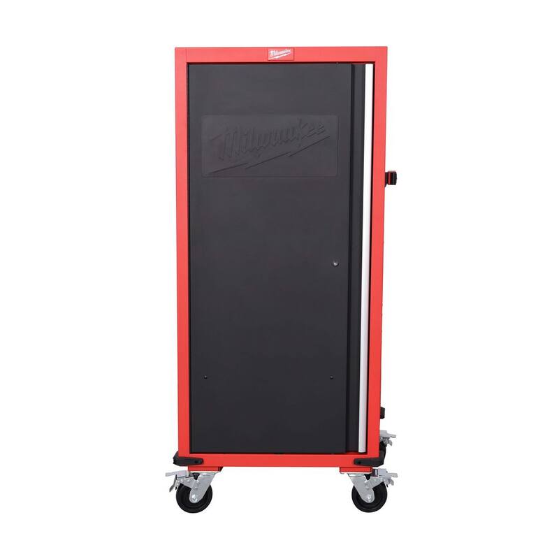 Almacenamiento de herramientas de Milwaukee 27 pulgadas de ancho x 22 pulgadas de profundidad. Casillero de 4 repisas con regleta de conexión - 48-22-8586P
