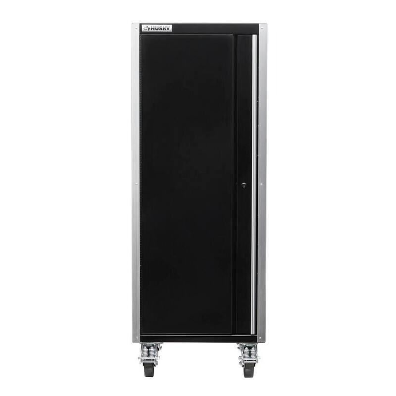 Husky 28 pulgadas de ancho x 25 pulgadas de profundidad Cofre lateral de herramientas de servicio profesional con ruedas en negro - HPRO27SLOCKERBL