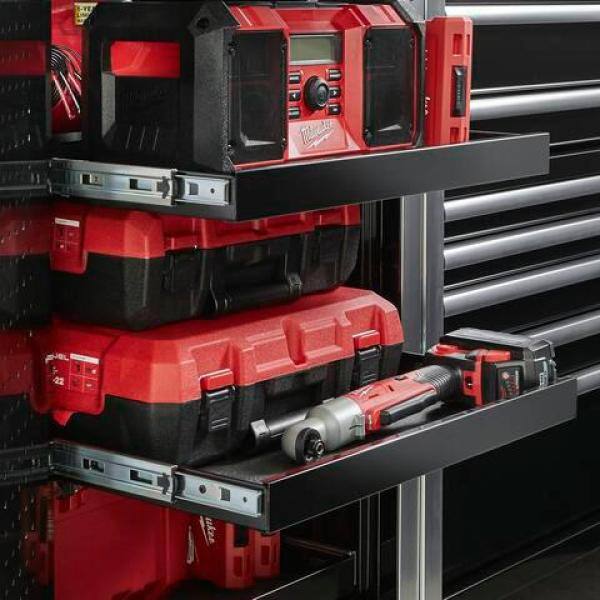 Husky 28 pulgadas de ancho x 25 pulgadas de profundidad Cofre lateral de herramientas de servicio profesional con ruedas en negro - HPRO27SLOCKERBL