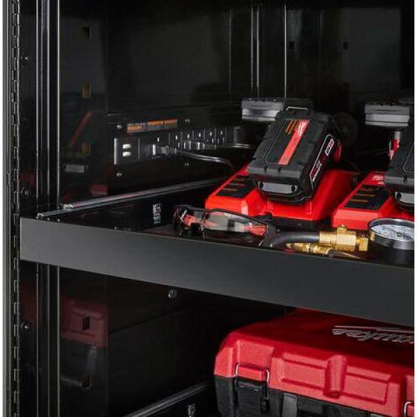 Husky 28 pulgadas de ancho x 25 pulgadas de profundidad Cofre lateral de herramientas de servicio profesional con ruedas en negro - HPRO27SLOCKERBL