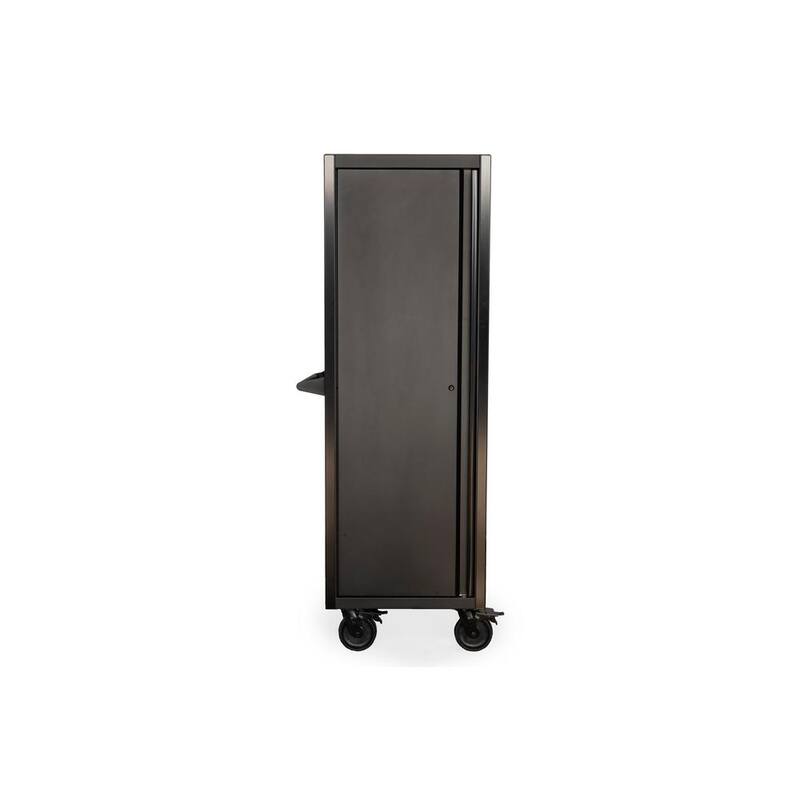 Almacenamiento de herramientas modular Husky 24 in. W x 24 in. D de alta resistencia en negro mate, Torre lateral de almacenamiento de herramientas - HOTC24XDBB1F