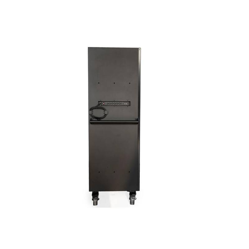 Almacenamiento de herramientas modular Husky 24 in. W x 24 in. D de alta resistencia en negro mate, Torre lateral de almacenamiento de herramientas - HOTC24XDBB1F