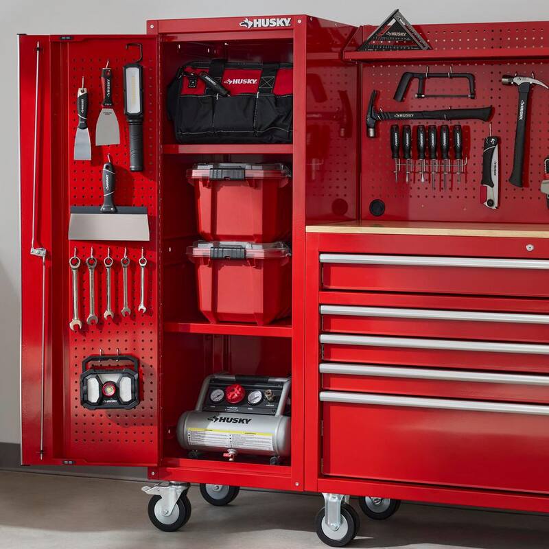 Husky Modular 20 in. W x 20 in. D Standard Duty 3-Shelf Red Rolling Side Tool Chest - H20LOCKMODRED

Cofre lateral rodante de herramientas Husky Modular de 20 pulgadas de ancho x 20 pulgadas de profundidad con 3 repisas estándar de servicio pesado en color rojo - H20LOCKMODRED