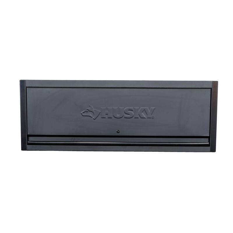 Husky Almacenamiento de herramientas modular de 55 pulgadas de ancho por 24 pulgadas de profundidad, cofre de herramientas de alta resistencia con tapa negra mate - HOTC55XDBB1H