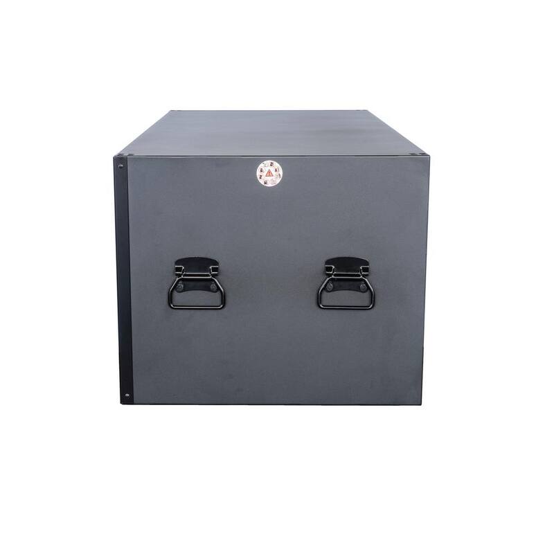 Husky Almacenamiento de herramientas modular de 55 pulgadas de ancho por 24 pulgadas de profundidad, cofre de herramientas de alta resistencia con tapa negra mate - HOTC55XDBB1H