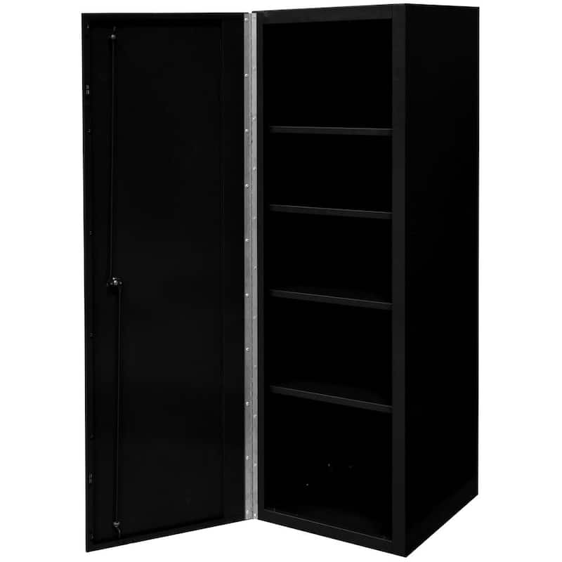 Extreme Tools DX 19 in. W x 21 in. D 4-Shelf Side Tool Chest Locker in Matte Black with Black Handles - DX192100SLMBBK