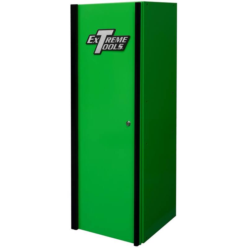 Extreme Tools DX 19 in. W x 21 in. D 4-Shelf Side Locker Tool Chest in Green with Black Handle - DX192100SLGNBK