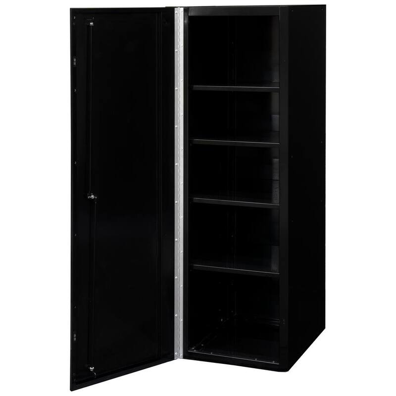 Extreme Tools DX 21 in. W x 21 in. D 4-Shelf Side Locker Tool Chest in Black with Red Handle - DX192100SLBKRD
