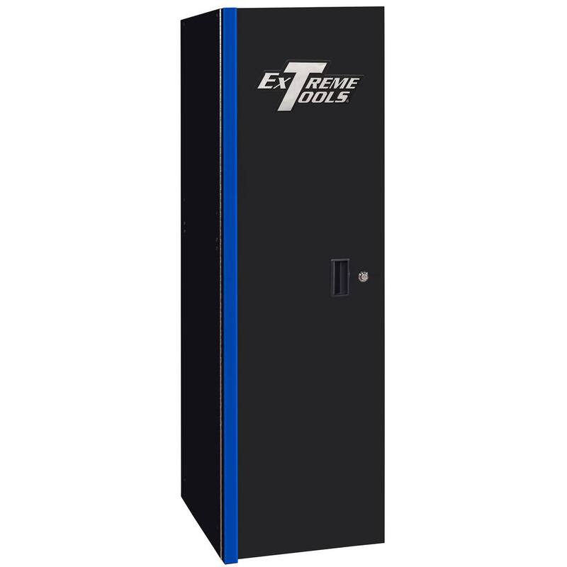 Extreme Tools 19 in. W x 25 in. D 3-Drawer Side Locker Tool Chest in Black with Blue Trim - RX192503SLBKBU