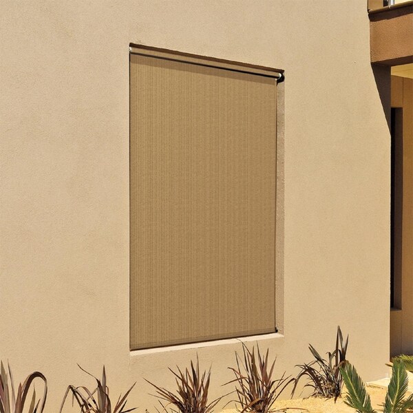 Coolaroo Coolaroo Beige Roll-Up Exterior Window Shade 72 in. W X 72 in. L - 436612