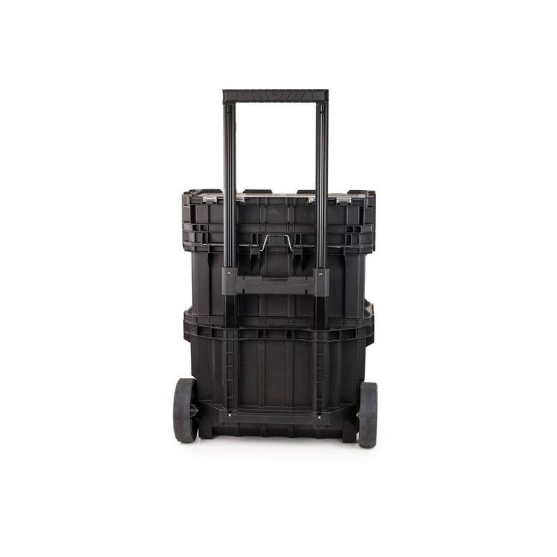 Husky Connect Stackable 22 in. Rolling Tool Cart, 22 in. Tool Box, and Pro Small Parts Organizer With 12 Removable Bins - 230381
