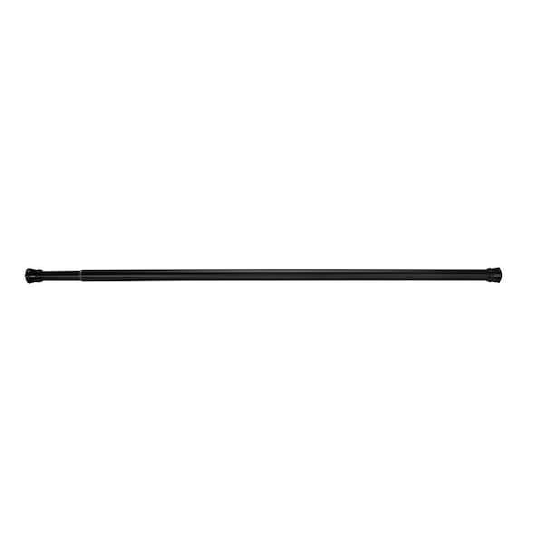 Simple Spaces Shower Curtain Rod, 7.5 lb, 41 to 76 in L Adjustable, 1 in Dia Rod, Steel, Matte - SD-SR41-BK