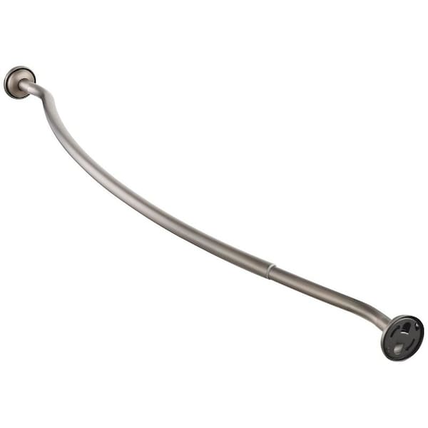 Simple Spaces Shower Curtain Rod, 13-1/2 lb, 52 to 72 in L Adjustable, 1 in Dia Rod, Steel, Venetian Bronze - SD-CSR-VB