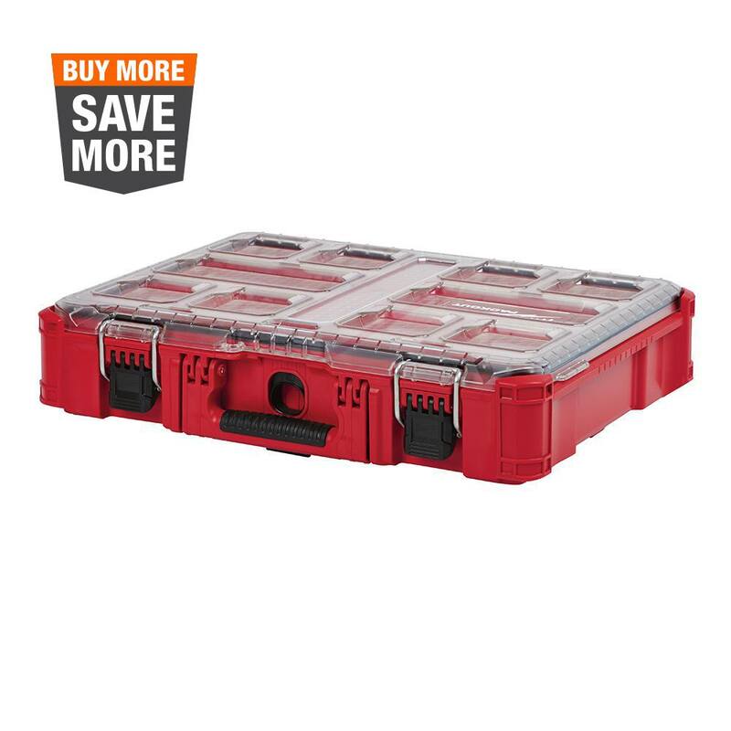Milwaukee PACKOUT 11-Compartment Impact Resistant Portable Small Parts Organizer - 48-22-8430