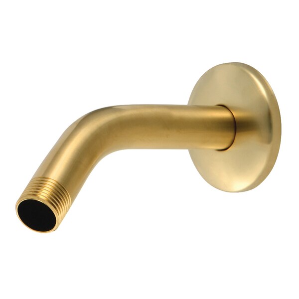 Showerscape K150K7SB 6-Inch Shower Arm with Flange, Brushed Brass - K150K7SB