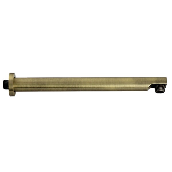 Kingston Brass K8113E3 13-Inch Brass Shower Arm with Flange, Antique Brass - K8113E3
