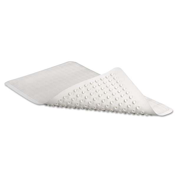 Rubbermaid Commercial Safti-Grip Latex-Free Vinyl Bath Mat, 16 x 28, White - 1982726