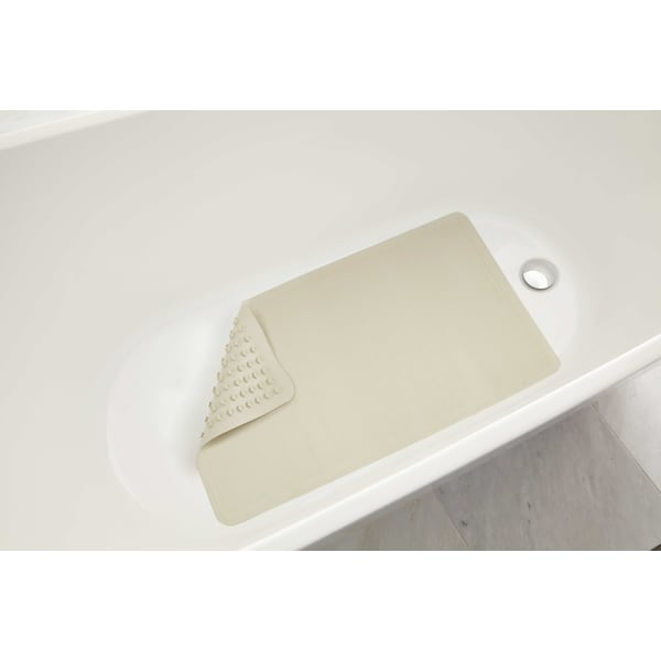 Rubbermaid Commercial Safti-Grip Latex-Free Vinyl Bath Mat, 16 x 28, White - 1982726