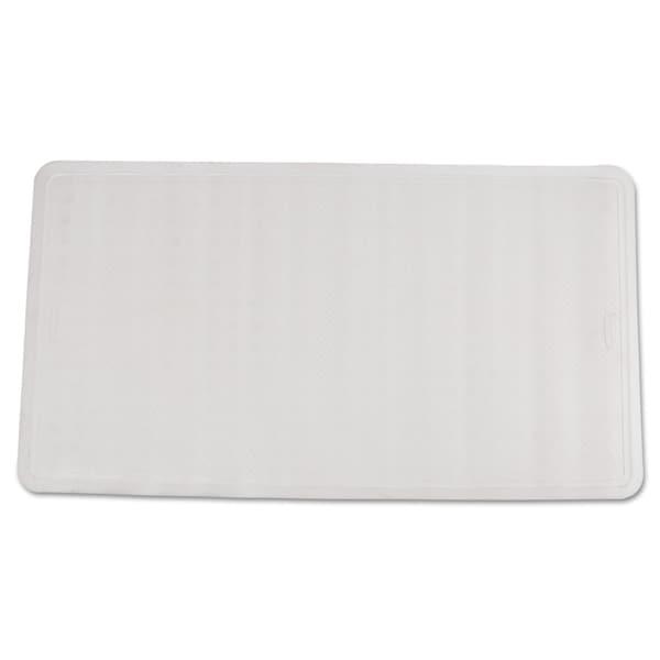 Rubbermaid Commercial Safti-Grip Latex-Free Vinyl Bath Mat, 16 x 28, White - 1982726