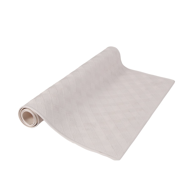 Kenney Mfg Rubber Bath, Shower, and Tub Mat with Suction Cups, Off White - KN61280