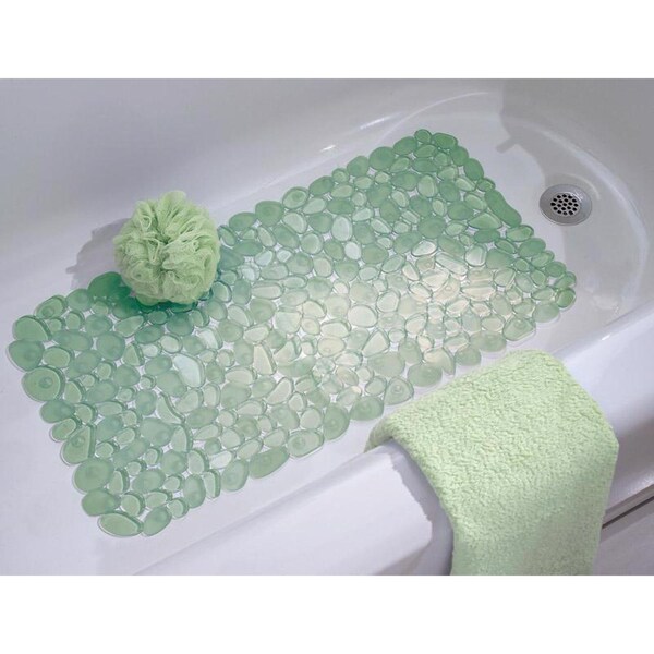 Interdesign iDesign 26-1/2 in. L X 13-3/4 in. W Green Vinyl Bath Mat - 80012