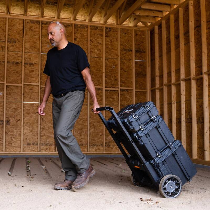RIDGID Pro Gear System Gen 2.0 Stackable 25 in All Terrain Rolling Tool Box with 9 in. Wheels - 254065