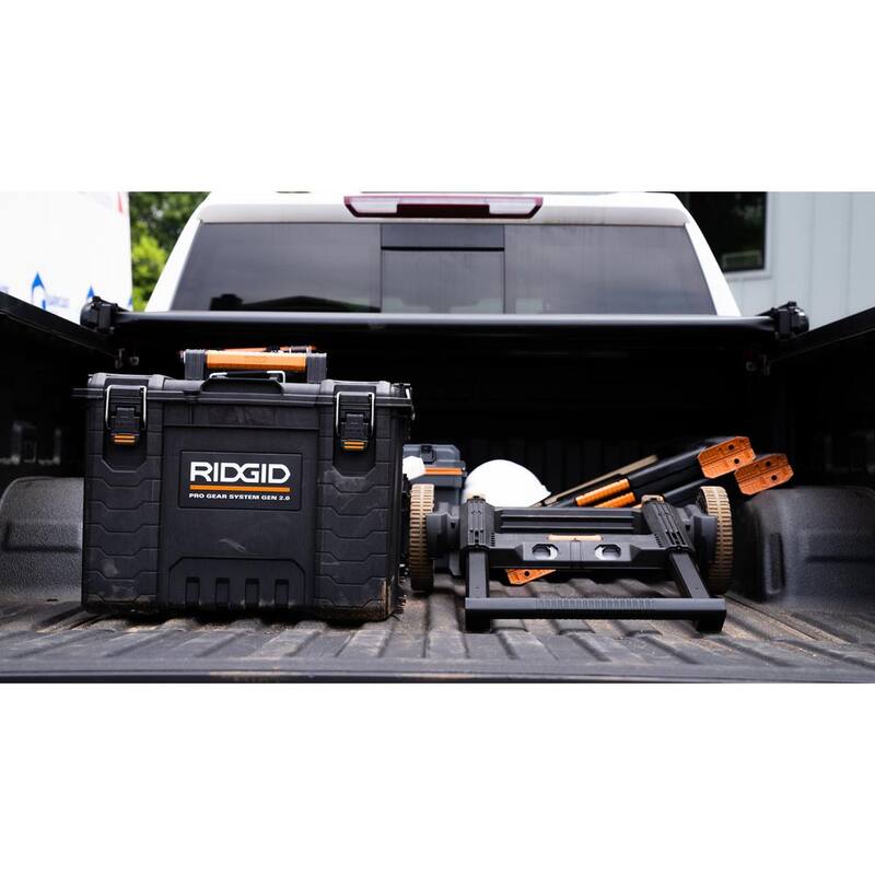 RIDGID Pro Gear System Gen 2.0 Stackable 25 in All Terrain Rolling Tool Box with 9 in. Wheels - 254065