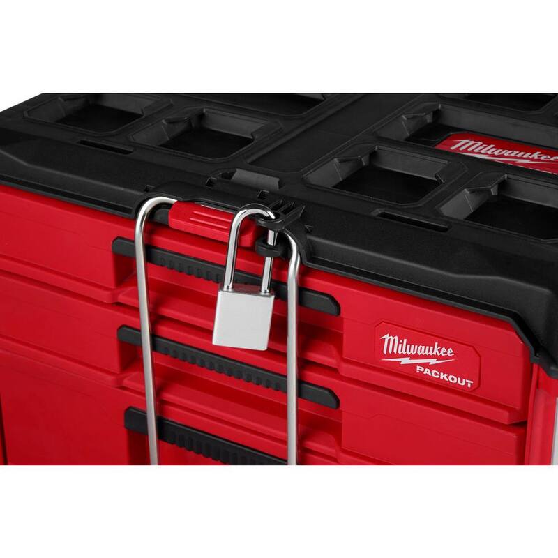 Milwaukee PACKOUT 22 in. Modular 3-Drawer Multi Drawer Tool Box with Metal Reinforced Corners and 50 lbs. Capacity - 48-22-8447