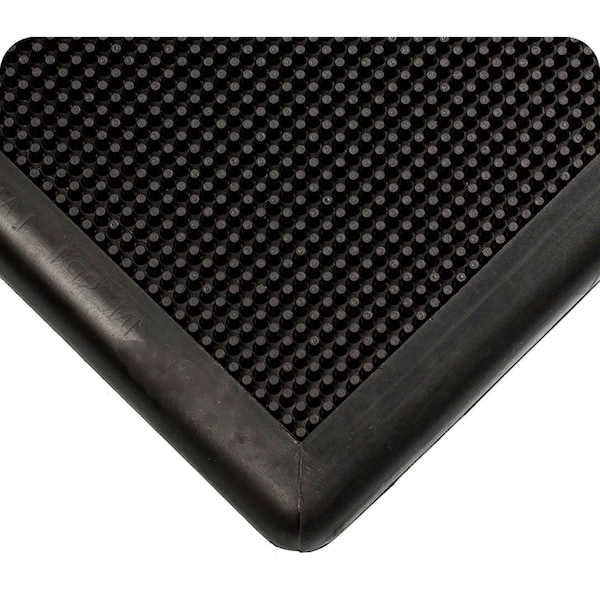 Wearwell 2' x 2-2/3' Sanitizing Footbath Mat 1/2 Thick, Black - 222.12X24X32BK